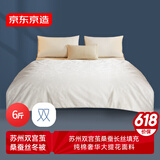 京东京造苏州双宫茧100%桑蚕丝被 【1.5kg高填充】秋冬被子2.2x2.4m约6斤