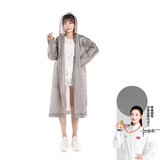 箱居雨衣 加厚男女通用便携成人儿童防水雨服户外防护非一次性雨披 加厚灰色款【均码男女通用】