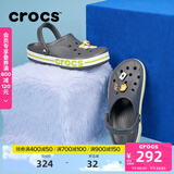 卡骆驰crocs洞洞鞋贝雅卡骆班轻便耐磨一脚蹬休闲鞋|205089 石板灰/青柠绿-0GX 41 /42(260mm)