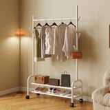 姗姗木艺衣架落地衣帽架卧室挂衣架可移动晾衣架阳台晒衣架收纳置物架子