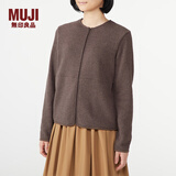 无印良品 MUJI 女式 针织抓绒 拉链开衫 W8AB231 棕色 S