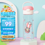 膳魔师（THERMOS）儿童水杯线条小狗Tritan便携直饮杯带提手便携大容量学生杯BBSJ