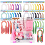 JUYA 俊雅衍纸工具套装完整工具套装共25件手工工具配电动衍纸笔送大工具盒+线稿图送教程可选含衍纸 粉色4300条衍纸套装 衍纸宽度5mm