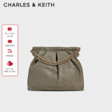 CHARLES&KEITH子母链条大容量流浪包托特包单肩斜挎包女包生日礼CK2-40671449 CK2-40671539Taupe灰褐色 L