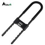 奥本U型锁密码锁防乱码双开玻璃门锁抗剪防撬防盗锁具插锁X5-42