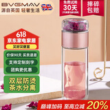 宝威玛（BVGMAV）英国玻璃杯 大玉透茶水分离双层泡茶杯 女士专用杯 节日礼物