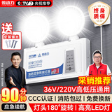 菱动力应急照明灯消防应急照明灯二合一双头疏散照明安全出口指示灯