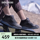 斯凯奇（Skechers）男靴运动高帮休闲靴加绒保暖棉鞋工装马丁靴雪地靴66199 黑色/BLK 44