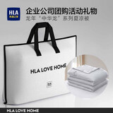 海澜之家（HLA）公司团购福利活动奖品送员工生日礼物工会送礼家用空调被夏凉被 灰色-白边【精美礼品袋包装】 150*200cm单夏被