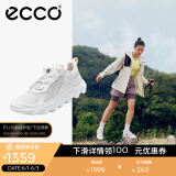 爱步（ECCO）网面鞋女 夏季简约低帮户外运动鞋日常休闲跑步鞋 驱动820263 白色/水泥灰82026360330 37 （偏小，建议选大一码）