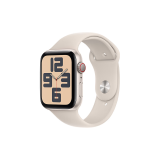 Apple Watch SE  智能手表GPS + 蜂窝款44毫米星光色铝金属表壳星光色运动型表带M/L 健康手表MRGY3CH/A