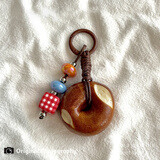 繁夏钥匙扣挂件ins风仿真面包串珠编织钥匙扣相机挂件挂绳包包挂件