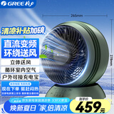 格力（GREE）【360°立体送风】一级能效空气循环扇遥控电扇直流变频电风扇台式桌面风扇松杉绿 FXTZ-2002Bbg5