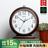 汉时（Hense）台钟桌面时钟客厅卧室座钟创意夜光摆放式坐钟台式石英钟表HD22