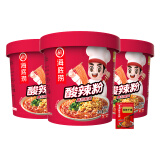 海底捞冲泡酸辣粉 红薯粉丝 方便速食米线零食 免煮懒人食品早餐夜宵 酸辣粉*3桶+干碟*1袋【435g】