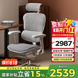 Ergonor保友金豪e 2代高端人体工学椅 电脑椅子 办公椅家用电竞椅老板椅 银白美国网(云感科技座垫) 整椅发货 送货上门