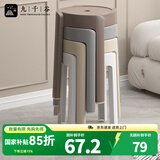 九千谷塑料凳子加厚家用现代可叠放餐桌备用圆板凳风车凳高板凳椅子4246