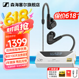 森海塞尔（Sennheiser）IE900/IE600/IE300旗舰级HIFI高保真超宽单动圈单元可拆卸MMCX挂耳式耳机 高保真发烧有线耳机耳塞 IE200+山灵UA4银色 便携耳放