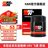 K&N机油滤芯机滤适用思域飞度雅阁XRV冠道凌派缤智锋范杰德PO-9002