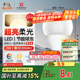 FSL佛山照明LED灯泡节能球泡3W小口E14黄光3000K 2支装