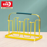 青苹果玻璃杯架子 轻奢金色水杯架 耐热茶杯置物架