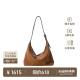 裘真【奚梦瑶同款】植鞣胎牛皮腋下经典hobo包通勤真皮女包 大象灰-小号(胎牛皮版) 小包/大包