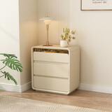 范美仑（family）意式轻奢斗柜卧室收纳柜靠墙置物柜客厅储物柜烤漆床尾柜五六斗橱 实木三斗柜-长65宽40高110cm 包安装