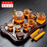 瓷牌茗茶具（cipaiming teaset） 科技木茶盘家用茶台茶海简约功夫茶具盘排水式茶托盘单盘