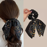 奇美拉（CHIMERA）碎花飘带发绳双层布艺兔耳朵女绑发头绳森系大肠发圈女新年礼物