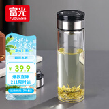 富光尚宇系列单层闷茶玻璃杯 男女士水杯高硼硅玻璃杯子泡茶杯500ml