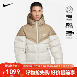 耐克NIKE羽绒服男短款WR 650-D FLD外套FB8178-247美拉德卡其XXL