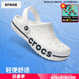 卡骆驰（crocs）洞洞鞋男鞋女鞋 25夏季新款贝雅拖鞋轻便透气情侣鞋沙滩鞋凉鞋 贝雅卡骆班-白色/热推款 38 -39 /M6W8/240mm