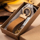 繁夏高档牛皮绳汽车钥匙扣挂件真皮钥匙链挂饰锁匙圈环挂饰男女通用