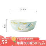 玉泉 绿之灵欧式骨瓷餐具米饭碗碟厨房套件陶瓷餐具碗碟 面碗绿色