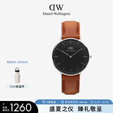 丹尼尔惠灵顿（DanielWellington）DW手表男女情侣手表36mm时尚欧美表石英腕表父亲节礼物DW00100144