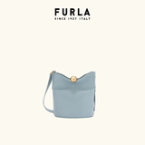 芙拉（FURLA）【价保11.11】SFERA SOFT牛皮迷你女士时尚休闲单肩斜挎包水桶包 卷云蓝
