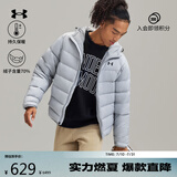 安德玛（UNDERARMOUR）冬季Core男子连帽训练运动保暖鸭绒羽绒服6001970 摩登灰011 S