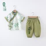 苏汉唐儿童汉服男女童唐装班服表演服开学礼服 上衣+裤子+挂包 130