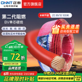 正泰（CHNT）阻燃电线BV2.5/4/6平方单股铜芯电线 电缆线国标电源线家用铜芯线 红色火线BV10  100米