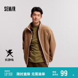 森马（Semir）张新成同款夹克男冬抗静电外套摇粒绒情侣上衣109724108203
