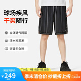 耐克（NIKE）男运动短裤 夏季针织短裤休闲裤 宽松简约 DX0254-010 黑 L