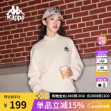 卡帕（Kappa）套头衫情侣男女宽松运动卫衣休闲圆领外套休闲上衣长袖K0CZ2WT93V 浪漫白-011 M
