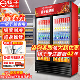 扬子（YANGZI）展示柜冷藏大容量饮料啤酒保鲜柜立式冰柜商用超市玻璃门上下机直风冷 双门下机丨【店长推荐】【直冷】 【铜管制冷】【东贝压缩机】