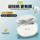 HTCNE16真无线蓝牙耳机高颜值运动降噪音乐游戏长续航半入耳式蓝牙耳机适用华为苹果小米oppo男女款 静谧白 【蓝牙6.0+VR空间音效】
