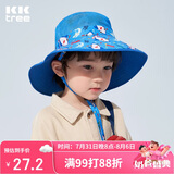 kocotreekk树儿童帽子遮阳大帽檐防晒帽夏季薄款男童女童渔夫双面盆帽