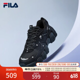 FILA 斐乐女鞋官方猫爪鞋III代女鞋 厚底老爹鞋休闲运动鞋 黑-BK 37.5