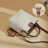 红蜻蜓包包女包2025新款轻奢牛皮单肩水桶手提包送女友生日礼物