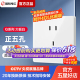 TEP 国际电工国际电工开关插座斜5一开五孔插座面板带开关网线网络usb空调插座 五孔 插座