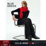 BLUE ERDOS100%山羊绒围巾披肩纯色简约百搭时尚礼物保暖流苏设计 正红 180*30