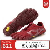 Vibram五指鞋女运动鞋轻便透气赤足跑步鞋健身训练休闲鞋五趾鞋  KSOEVO 勃艮第酒红（建议拍大一码） 38